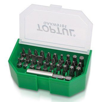 Набір біт 1/4" SL;PH;PZ;TORX;HEX +магнітний тримач 31ед. Toptul GAAW3101 GAAW3101 фото