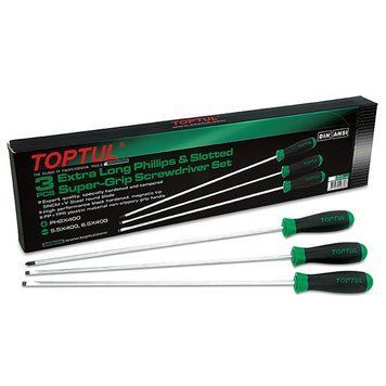 Haбop длинных отверток Зeд. (PH2, SL5,5, SL6,5) GAAE0З06 TOPTUL GAAE0306 фото
