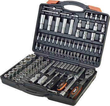 Набор инструментов MIOL 1/4'', 1/2'' 111шт в кейсе Миол 58-099 58-099 фото