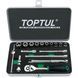 Набор инструмента 1/4" 18ед. дюймового 3/16"-9/16" Toptul GCAD1811