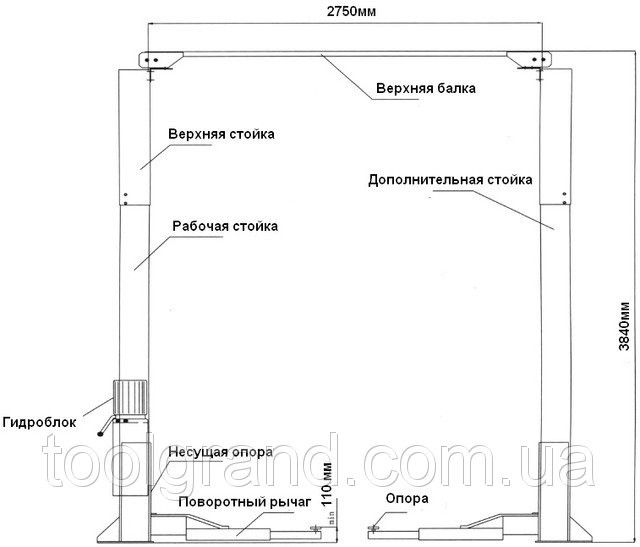 Гідравлічний підйомник 4т, верхня синхронізація 220В LAUNCH TLT-240SC-220 TLT-240SC 220 фото