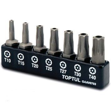 Набір біт 1/4" 7ед. (Torx: T10-T40 з отвором) Toptul GAAV0703 GAAV0703 фото